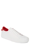 Givenchy Urban Street Sneakers In White Leather In White Red