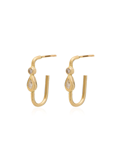 Jacquie Aiche 14k Yellow Gold Teardrop Diamond Earrings