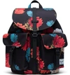 Herschel Supply Co X-small Dawson Backpack In Vintage Floral Black