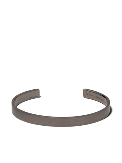 Le Gramme Ribbon Bracelet In Black Silver