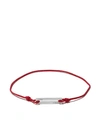 Le Gramme 17/10g Cord Bracelet In Silver/red