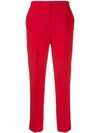 N°21 Elasticated Waist Tailored Trousers In Red