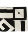 GIVENCHY INTARSIA LOGO KNITTED SCARF