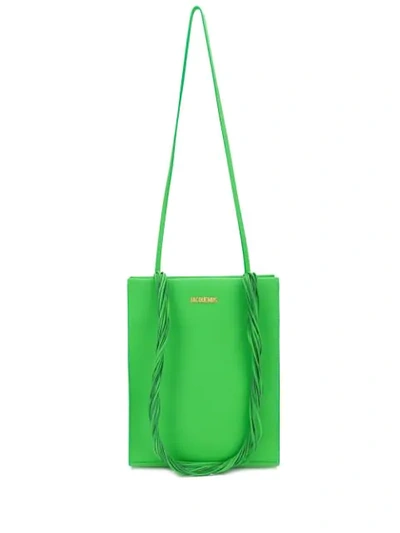 Jacquemus Le A4 Square Bag W/hand In Green