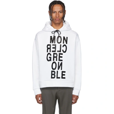 Moncler Letter Graphic Hoodie In White