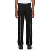 PALM ANGELS PALM ANGELS BLACK ZIPPED CARGO PANTS