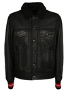 TOMMY HILFIGER TOMMY HILFIGER MEN'S BLACK LEATHER OUTERWEAR JACKET,RE0RE00038002 46