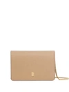 BURBERRY GRAINY LEATHER CARD CASE WITH DETACHABLE STRAP