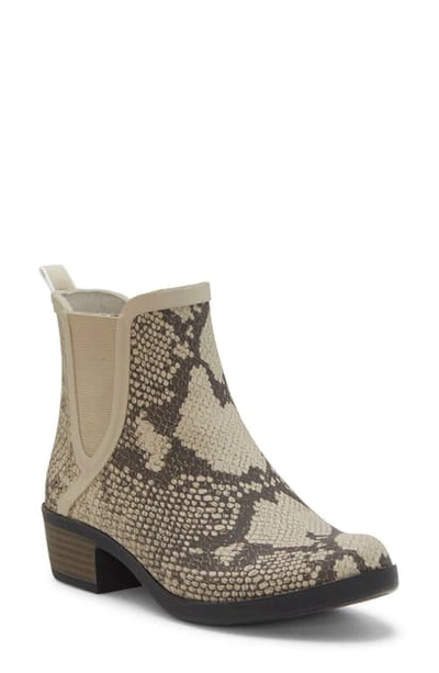 Shop Lucky Brand Basel Rain Bootie In Indigo Leather