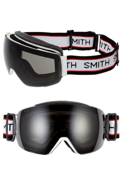 Smith I/o Mag 215mm Chromapop Snow Goggles In Black/ White/ Red/ Black