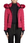 MONCLER LAMOURA WATERPROOF QUILTED DOWN PUFFER COAT WITH REMOVABLE GENUINE FOX FUR TRIM,E2098453602553861