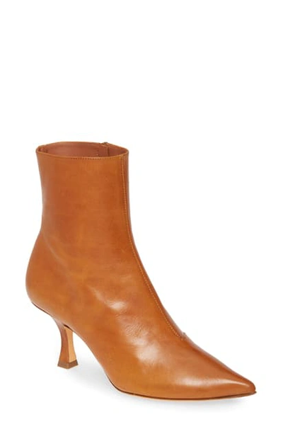 Y/project Calfskin Leather Ankle Boot In Tan