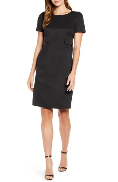 Anne Klein High Waist Twill Dress In Anne Black