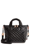 Mz Wallace 'small Sutton' Quilted Oxford Nylon Crossbody Bag In Black Lacquer Quilted