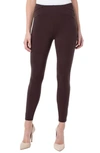 Liverpool Seamed High Waist Leggings In Black Coffee