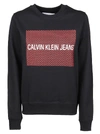 CALVIN KLEIN JEANS EST.1978 BLACK COTTON SWEATSHIRT,J20J210684099