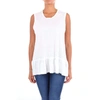 ALTEA ALTEA WOMEN'S WHITE LINEN TOP,1955509WHITE M