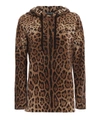 DOLCE & GABBANA LEO PRINT CASHMERE HOODIE STYLE SWEATER