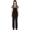 Rag & Bone Black Corduroy Ruth Straight Overalls In 1 Black