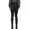 RAG & BONE BLACK HIGH-RISE VINYL SKINNY TROUSERS