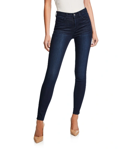 L Agence Marguerite High-rise Ankle Skinny Jeans In Marino Blue