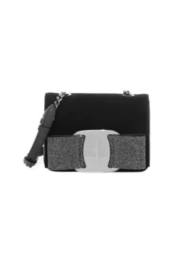 Ferragamo Vara Mini Leather Crossbody Bag In Black