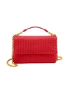 Bottega Veneta Small Olimpia Leather Shoulder Bag In Bright Red