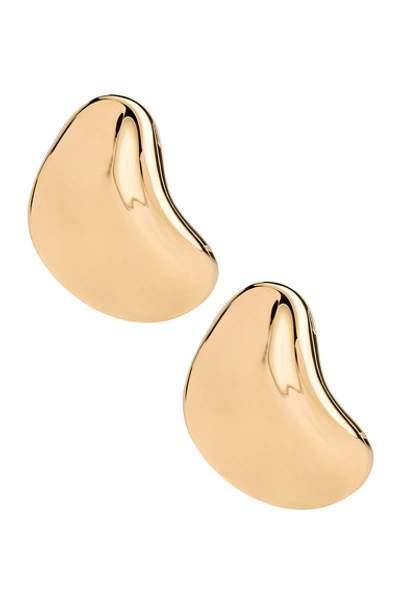 Jil Sander Fluid Earrings In Gold