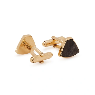 Lanvin Obsidian Stone Gold-tone Cufflinks