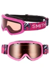 Smith Gambler 164mm Youth Fit Snow Goggles - Pink Skates/ Orange
