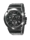 FERRAGAMO STAINLESS STEEL & CROC-EMBOSSED LEATHER STRAP CHRONOGRAPH WATCH,0400011523025