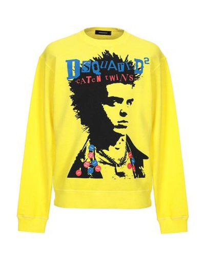 Dsquared2 Sweatshirts In Yellow