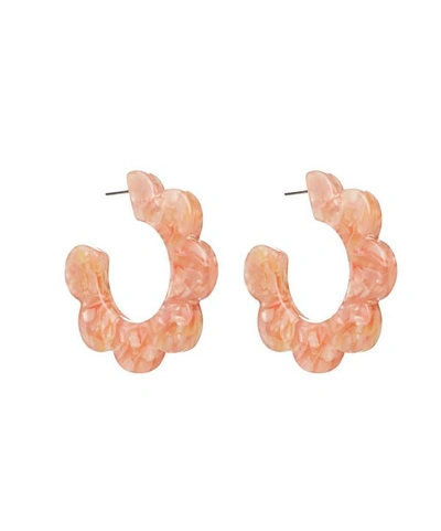 Valet Maritza Hoop Earrings In Pink