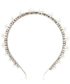 SIMONE ROCHA Silver-Tone Faux Pearl and Crystal Headband,5057865712031