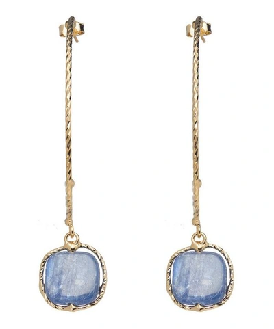 Rosantica Gold-tone Nettare Blue Quartz Hoop Earrings