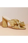 Loeffler Randall Penny Knotted Lame Sandal In Printed Snake