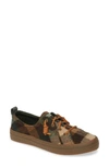 Sperry Women's Crest Vibe Plaid Wool Sneakers Women's Shoes In Brown/green