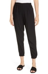 Joie Hedia Crepe Tapered Pants In Caviar