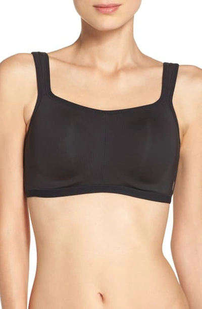 Natori High-impact Yogi Contour Convertible Full Coverage Sports Bra 731050 In All Black