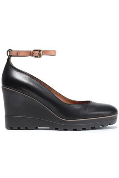 See By Chloé Oslo Leather Wedge Pumps In Black