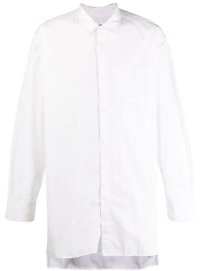 Yohji Yamamoto Oversized Asymmetric Shirt In White