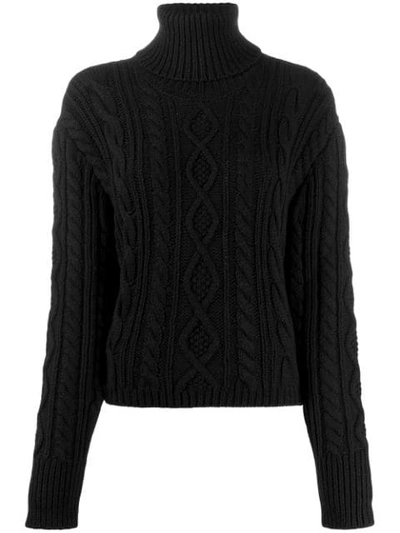 Andrea Ya'aqov Cable Knit Jumper In Black