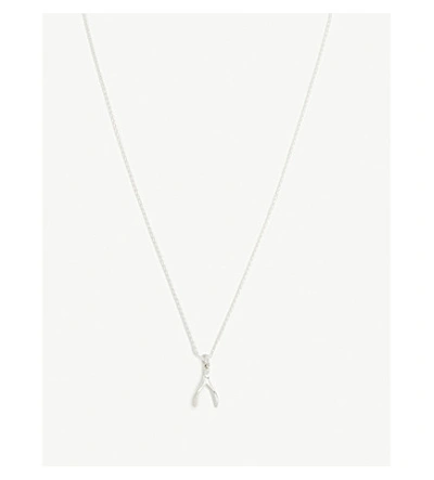 Hatton Labs Sterling Silver Wishbone Pendant Necklace