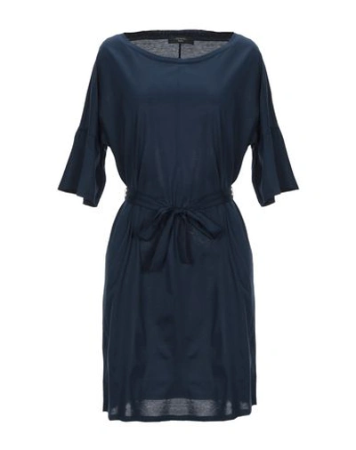 Weekend Max Mara Short Dress In Dark Blue