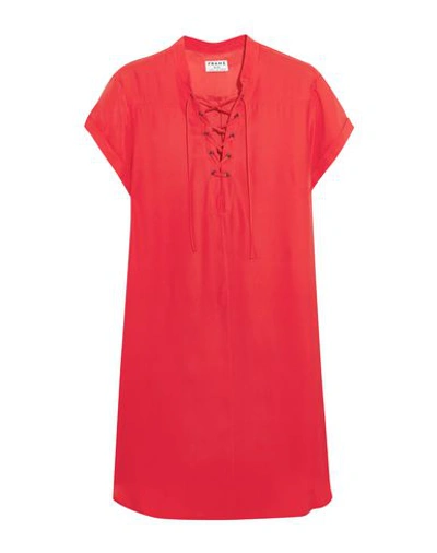 Frame Short Dress In Red