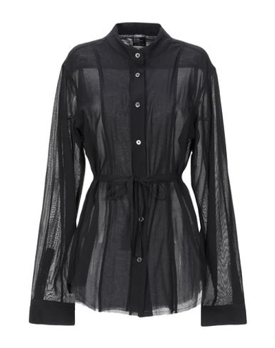 Ann Demeulemeester Solid Color Shirts & Blouses In Black
