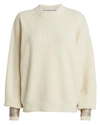 ALEXANDER WANG Embellished Boiled Wool-Blend Sweater,060034003767