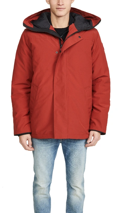 Canada Goose Garibaldi Arctic Tech Hooded Down Parka With Removable Vereflex 15d Gilet In Red Maple