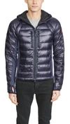 Canada Goose Men S Hybridge Lite Tech Down Hoody Jacket Navy In Navy