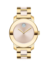 MOVADO WOMEN'S BOLD YELLOW GOLD ION-PLATED, STAINLESS STEEL & CERAMIC BRACELET WATCH,400011415135